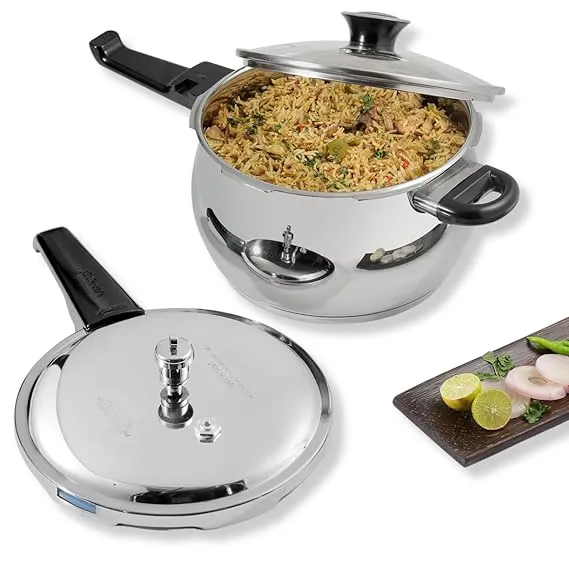 Vinod Splendid Plus Stainless Steel Outer Lid Pressure Cooker 3.5 Litre